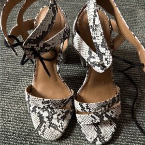 Elegant Snakeskin Patterned Heels